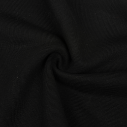 Ткань Футер 3-х нитка, Петля, цвет Черный (на отрез)  в Новосибирске