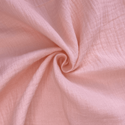 Ткань Муслин Жатый,  Нежно-Розовый   в Новосибирске