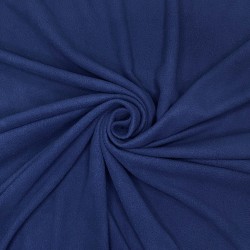 Ткань Флис Односторонний 130 гр/м2, цвет Темно-синий (на отрез)  в Новосибирске